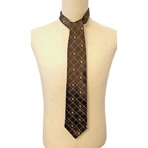 Vtg UW University of Wyoming Cowboys 100% Silk Neck Tie USA Made Rah-Rah Bronco